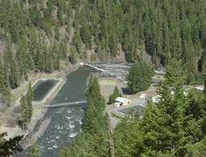 Klickitat Hatchery as seen from the air